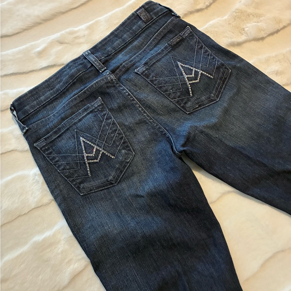 7 For All Mankind Dark Blue A Pocket Jeans - Picture 2 of 5